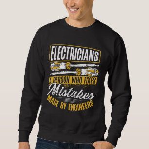 Elektriker Eine Person, Die Fehler Von En Behebt Sweatshirt