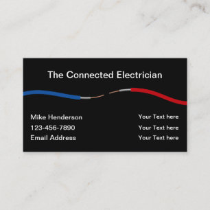 Elektriker Elektrodrähte Thema Visitenkarte