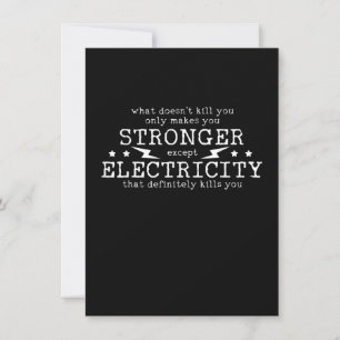 Elektriker Elektroingenieur Elektrizität Mitteilungskarte
