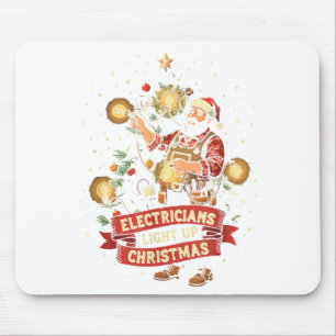 Elektriker erleuchtet Weihnachten Lustiger Vater Mousepad