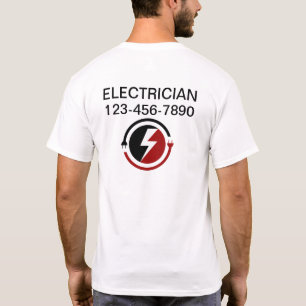Elektriker Firmen Logo Arbeitshemden T-Shirt