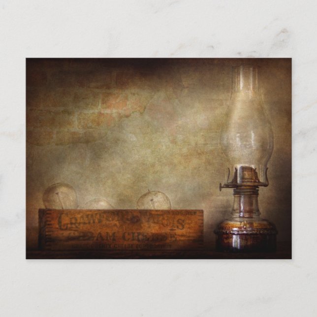 Elektriker - Fortschritte bei der Beleuchtung  Postkarte (Vorderseite)