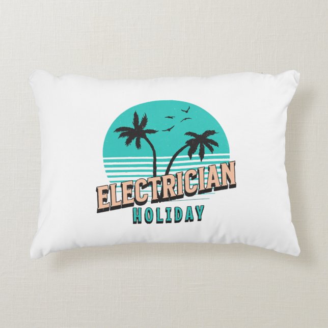 Elektriker Holiday Dekokissen (Vorderseite)