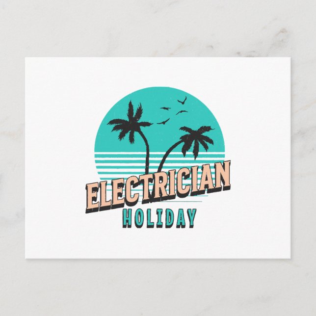 Elektriker Holiday Postkarte (Vorderseite)
