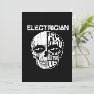 Elektriker Ich kann nicht dummes Schädelgeschenk r Feiertagskarte