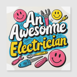 Elektriker in Ausbildung. Geschenke Magnetkarte