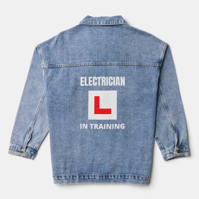 Elektriker in Ausbildung Jeansjacke (Rückseite)