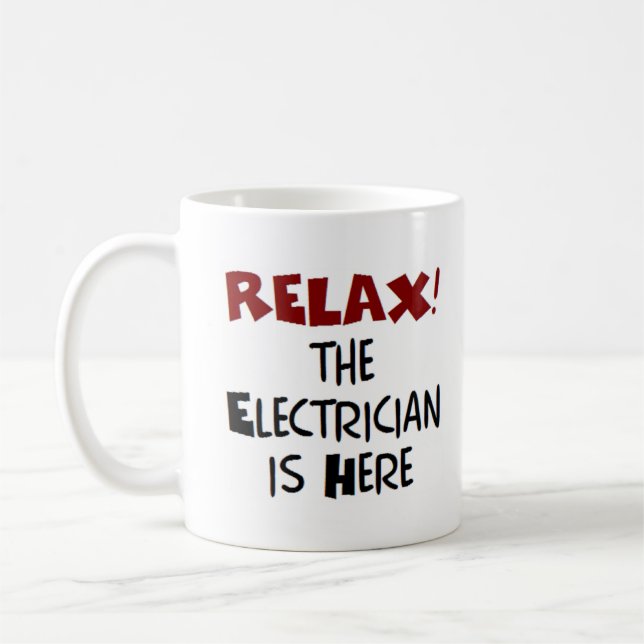 Elektriker ist hier kaffeetasse (Links)