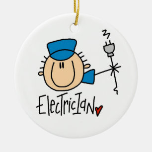Elektriker Keramik Ornament