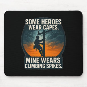 Elektriker Leitungsmonteur Stolz Kletterstacheln D Mousepad