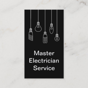 Elektriker-Meister Modern Vertikal Visitenkarte