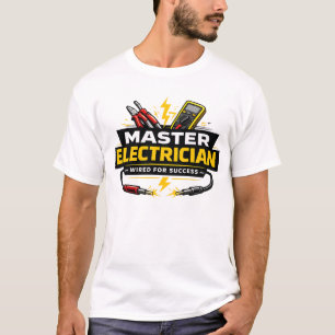 Elektriker-Meister T-Shirt 'Verdrahtet für den Erf