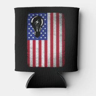 Elektriker Patriotic American Flag Electrical Dosenkühler