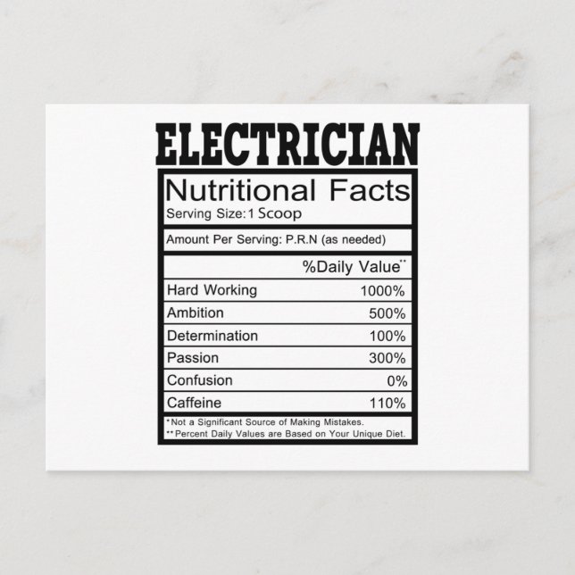 Elektriker Postkarte (Vorderseite)