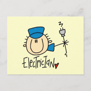 Elektriker Postkarte
