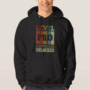 Elektriker Pro freigeschaltet im Vintage-Stil einz Hoodie