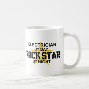 Elektriker-Rockstar bis zum Nacht Kaffeetasse