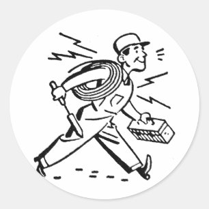 Elektriker Runder Aufkleber