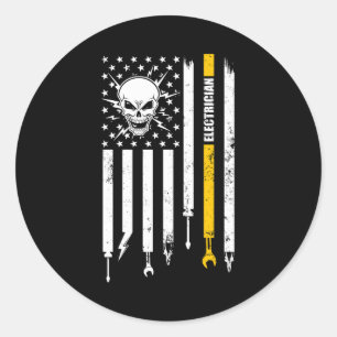 Elektriker Runder Aufkleber