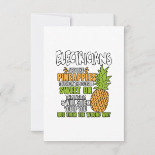 Elektriker sind wie Ananas. Karte