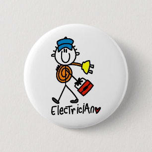 Elektriker-Strichmännchen Button