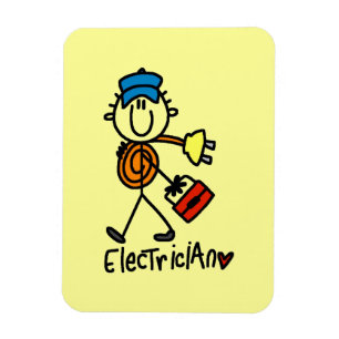 Elektriker-Strichmännchen Magnet