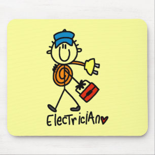 Elektriker-Strichmännchen Mousepad