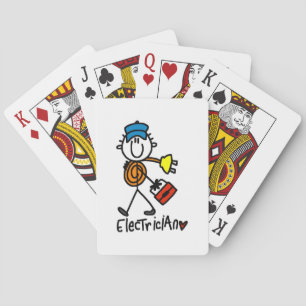 Elektriker-Strichmännchen Spielkarten