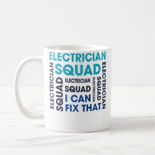 Elektriker-Team Spannung Elektroarbeiter Baseball Kaffeetasse