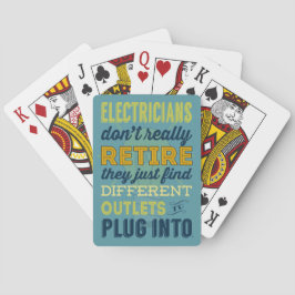 Elektriker tun nicht wirklich Zurückziehen-Spaß Spielkarten