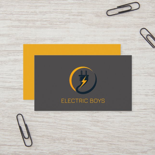 Elektriker Unternehmen Visitenkarte (Vorderseite/Rückseite Beispiel)