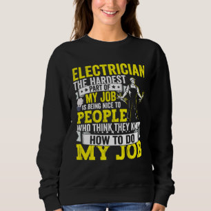 Elektriker-Vater-Bekleidung Elektrischer Leitungsm Sweatshirt