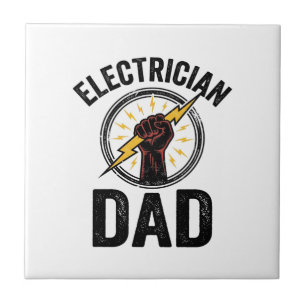 Elektriker-Vater Vintage-Stichvektor-Shirt-Des Fliese