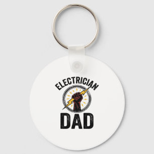 Elektriker-Vater Vintage-Stichvektor-Shirt-Des Schlüsselanhänger