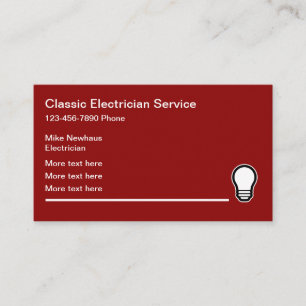 Elektriker-Vertragspartner Moderne Visitenkarte
