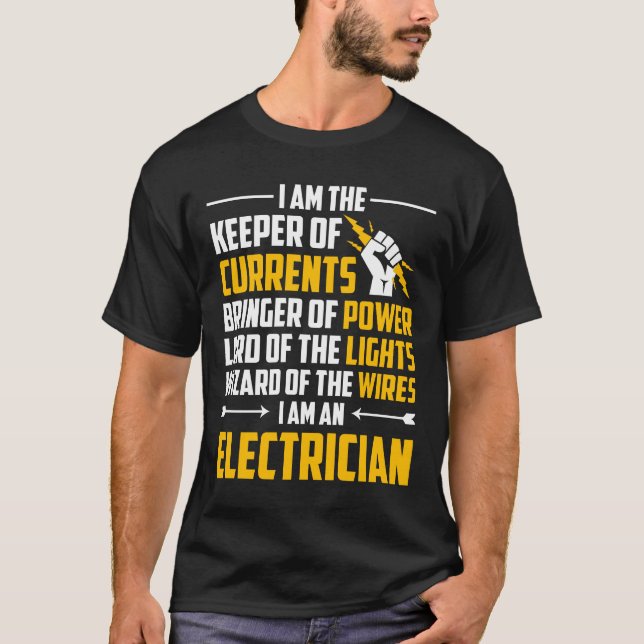 Elektriker-Wächter-Strom Bringer Power T-Shirt (Vorderseite)