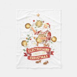 Elektriker zündet Weihnachten Lustiger Vater Papa Fleecedecke