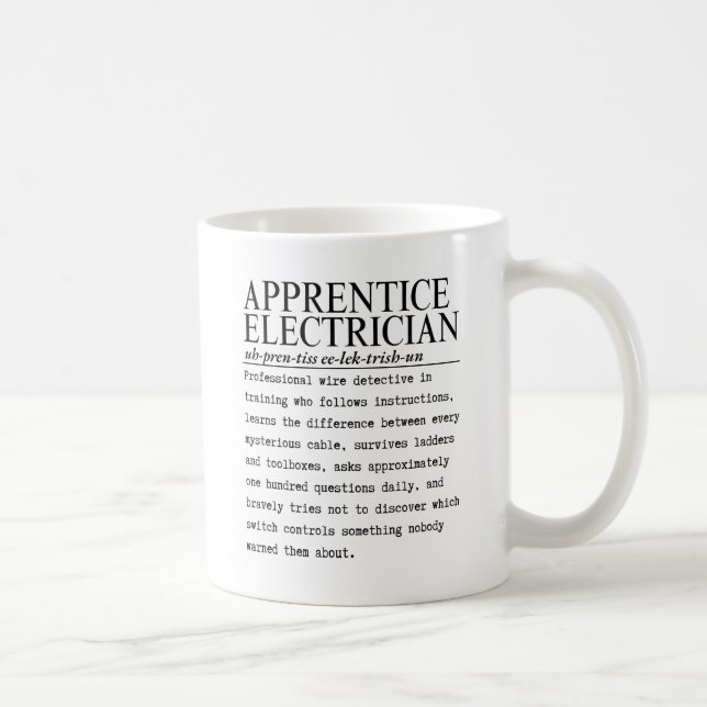 Elektrikerlehrling Kaffeetasse (Rechts)