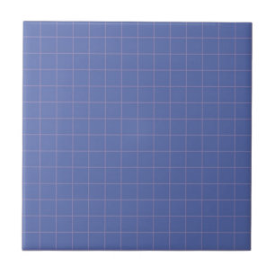 Elektrisch Blau Kariertes Muster Retro Minimalisti Fliese