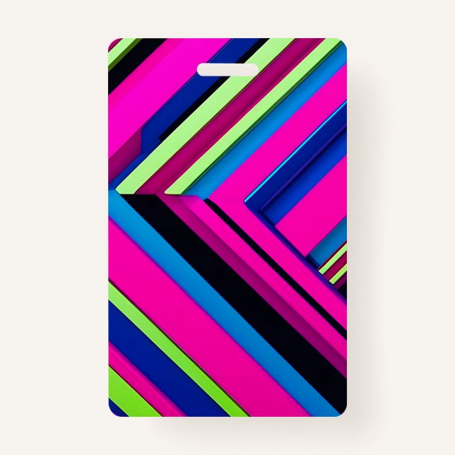 Elektrisch blau und rosa ausweis (Vorderseite)