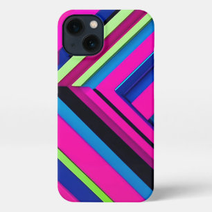 Elektrisch blau und rosa iPhone 13 hülle