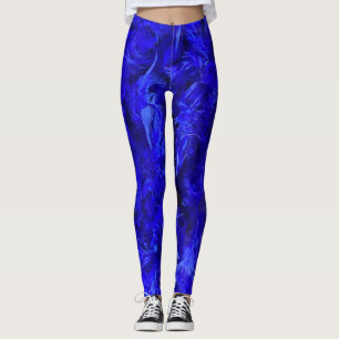 Elektrisch blaue Imitate sorgen für überdruckbare  Leggings