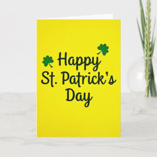 Elektrisch Gelbe St. Patricks Karte