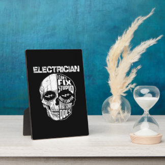 Elektrisch kann ich kein stupides Schädelgeschenk Fotoplatte