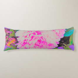 Elektrisch-rosa-Peonies im farbenfrohen Garten Seitenschläferkissen