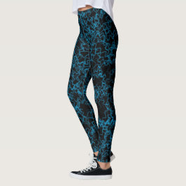 Elektrisch schwarz und blau leggings