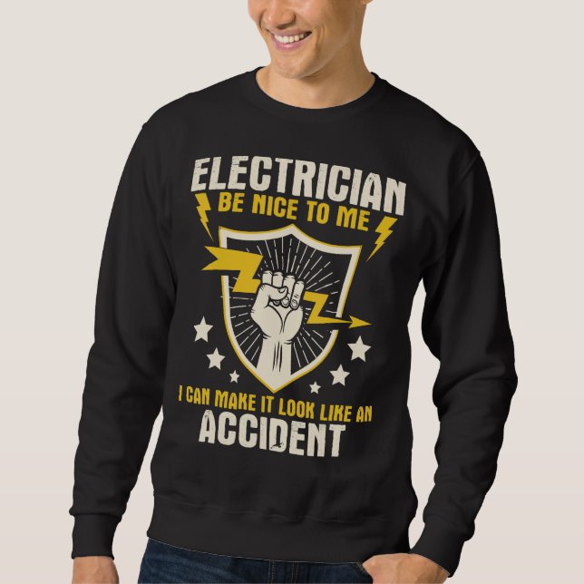 Elektrisch sei nett zu mir - Wireman Lineman Elect Sweatshirt (Vorderseite)