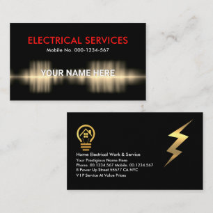 Elektrische aktuelle Power Ihr Name Visitenkarte
