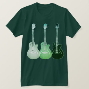 Elektrische akustische Gitarre Psychedelischer Pop T-Shirt