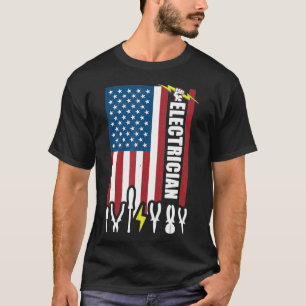 Elektrische amerikanische Flagge Patriotic Electri T-Shirt